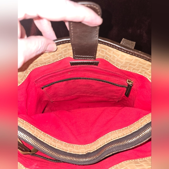 Dooney & Bourke Tan Woven Leather Tote - Picture 10 of 16